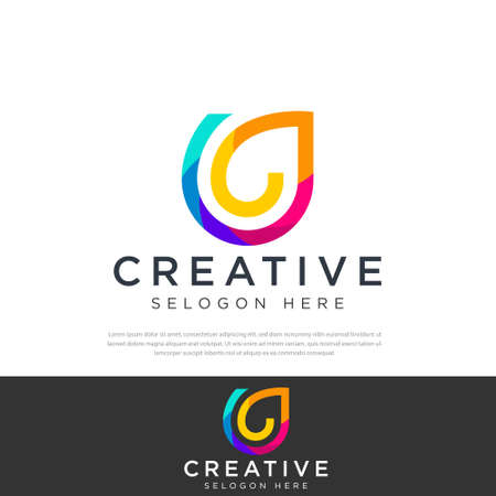 Colorful line style symbol logo.symbol,template,illustrationのイラスト素材