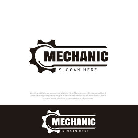 Gear mechanic black Template vector design  icon vector, symbol,  symbol icon templateのイラスト素材
