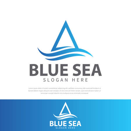 Alphabet wave A vector illustration symbol. Business  icon.design templateのイラスト素材