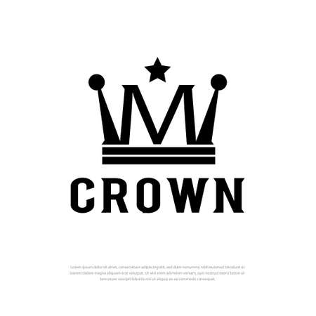 Premium letter M star icon crown vector design logoのイラスト素材