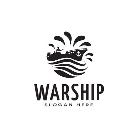 water icon warship abstract logo,design templateのイラスト素材