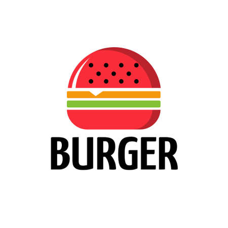 Red Delicious Burger illustration design, symbol logo, iconのイラスト素材