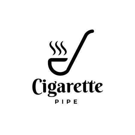 Smoke pipe logo design inspiration templateのイラスト素材