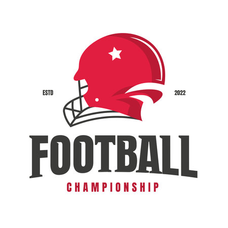 Modern professional american football helmet logo template set for american sport teamのイラスト素材
