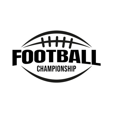 Vintage American Sport football club logo, football club. Tournament football club emblem, illustration design template on white backgroundのイラスト素材
