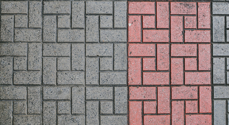 Brick floor texture Red and blackの写真素材