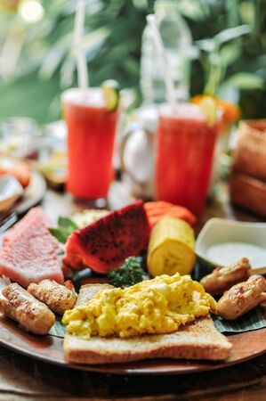 Breakfast food serve in Baliの写真素材