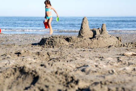 Public beach Strand building castleの写真素材
