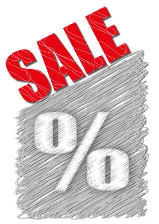 Sale poster with percent discountのイラスト素材