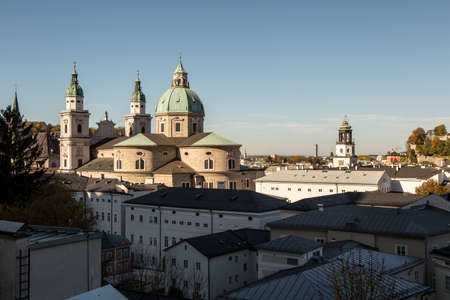 Salzburg Baroque Dom Cathedral , Salzburg, in Austriaの写真素材