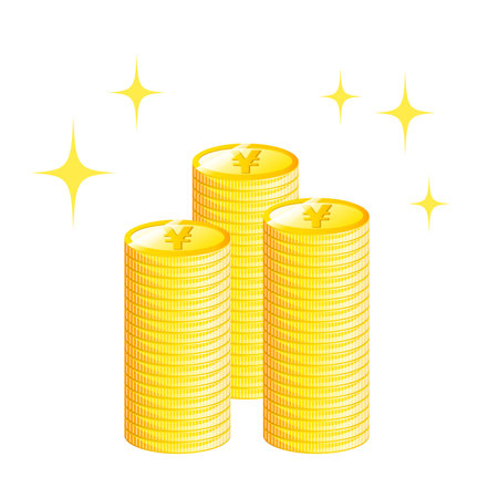 It's an image of accumulating lots of money and becoming rich.のイラスト素材