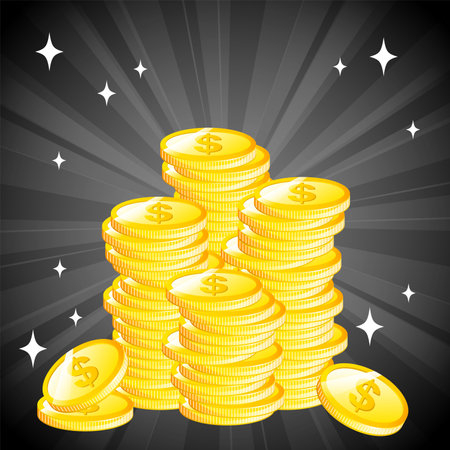 It's an image of accumulating lots of money and becoming rich.のイラスト素材