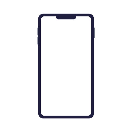 Illustration of a smartphone showing nothing.のイラスト素材
