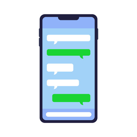 Illustration of a conversation on a smartphoneのイラスト素材