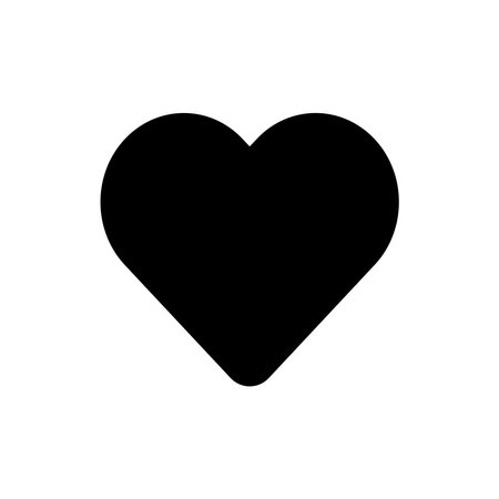 Simple black and white heart icon.のイラスト素材