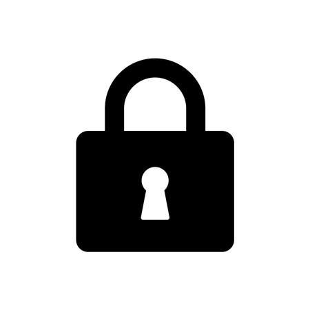 Simple black and white lock icon.のイラスト素材