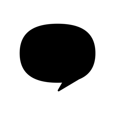 Simple black and white speech bubble icon.のイラスト素材