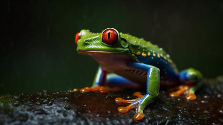 Red-eyed tree frog (Agalychnis callidryas)の素材