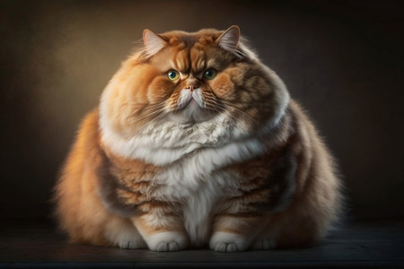 Persian cat on a dark background. Portrait of a catの素材