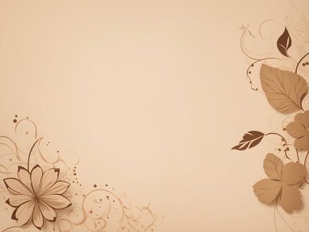 floral background with space for text or image in sepia toneの素材