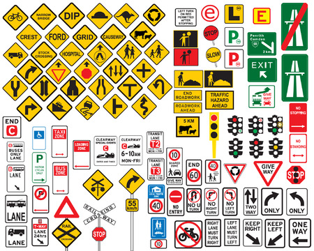 vector road signsのイラスト素材
