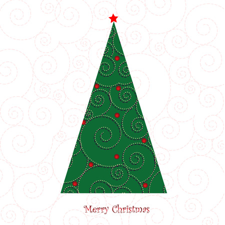 greeting layout with christmas treeのイラスト素材
