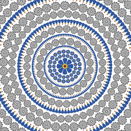 floral abstract henna designのイラスト素材