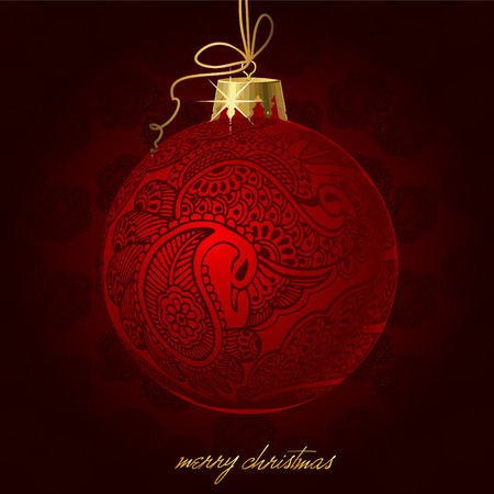 christmas ball illustration can be use for greetingのイラスト素材