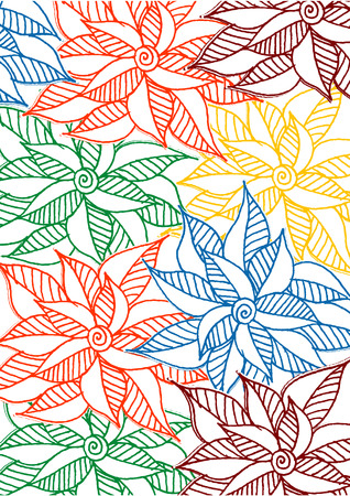 abstract seamless floral backgroundのイラスト素材