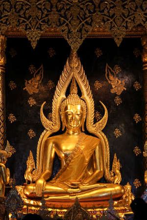 Thai Buddha Statue in Buddhist Church, Thailandの写真素材