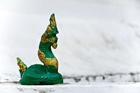 Green dragon with thai styleの写真素材