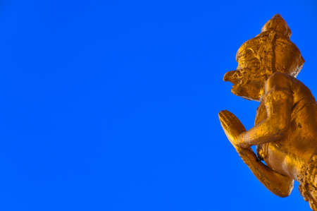 Golden garuda bird decorationの写真素材