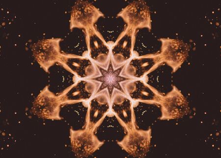 Brown Fractal Abstract Background Artの写真素材