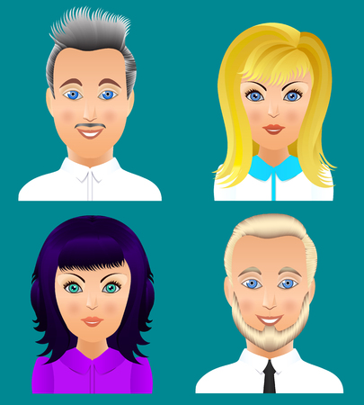 People avatar collection. Vector icons.のイラスト素材
