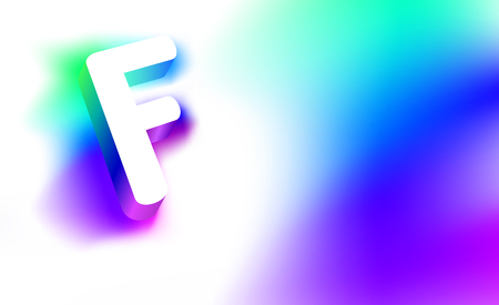 Template of the creative glow 3D logo for the corporate identity of the company or brandのイラスト素材