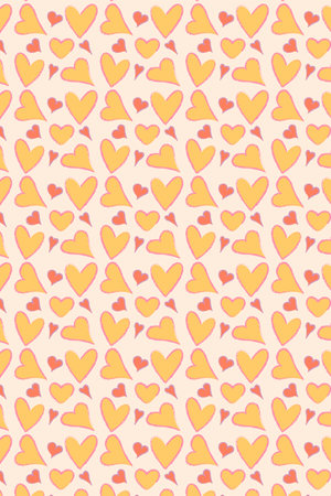Love Heart Vector Background and Seamless Pattern for Lovely Romantic Moment or Valentine. Love...