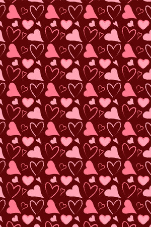 Love Heart Vector Background and Seamless Pattern for Lovely Romantic Moment or Valentine. Love...
