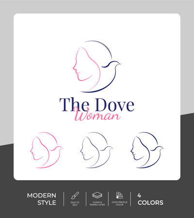 Women With Dove Logo Vectorのイラスト素材
