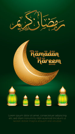 Ramadan Kareem Story Templateのイラスト素材