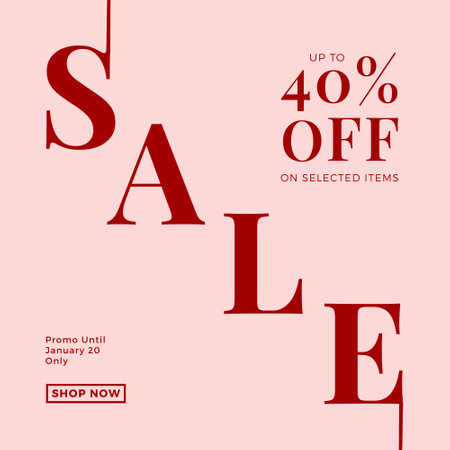 Minimalist Christmas Sale Promo Template With Red Color for Promotion