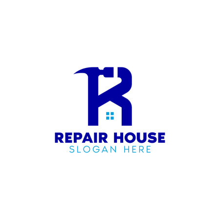 House Renovation, Repair and Building Logo Vector Designのイラスト素材