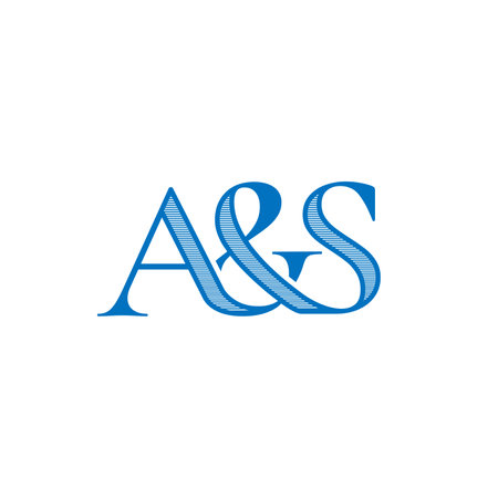 Letter A & S Monogram Logo Vector Designのイラスト素材