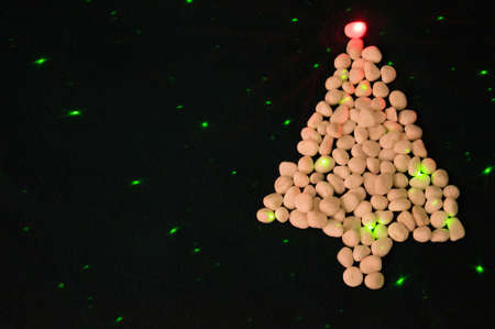 christmas star on black backgroundの写真素材