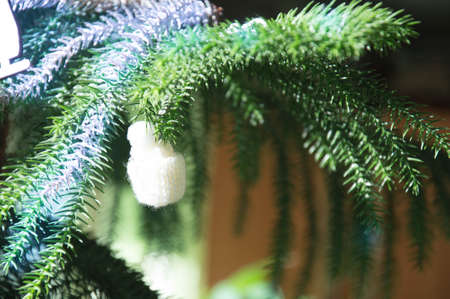 Christmas tree decoration. New Year and Christmas background. Selective focus.の写真素材