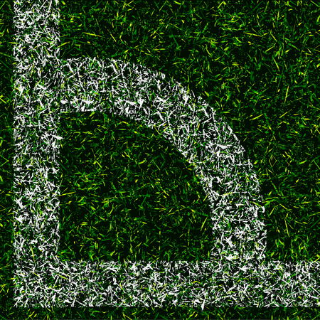 corner kick texture grass design vector background のイラスト素材