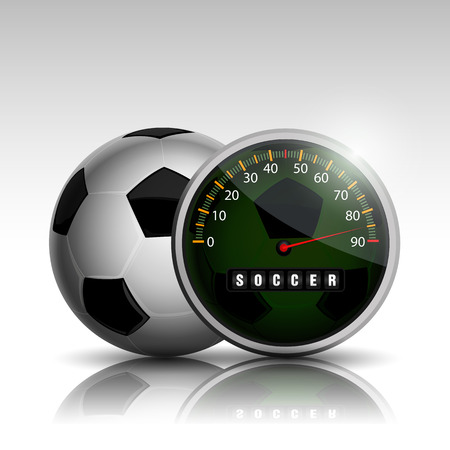 soccer ball clock full time soccer match 90 minuteのイラスト素材