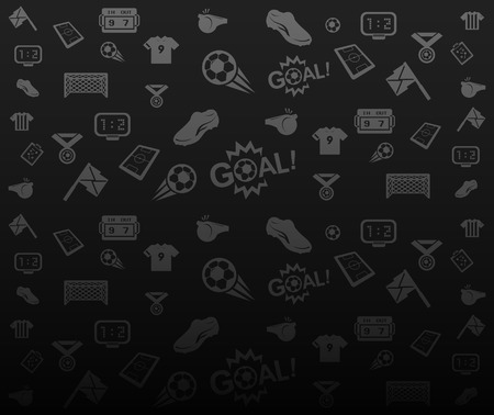 Black seamless soccer icons background vectorのイラスト素材