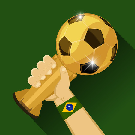 Soccer Trophy for Brazil Vector illustration のイラスト素材