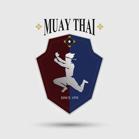 Muaythai logo for gym and team sport designのイラスト素材