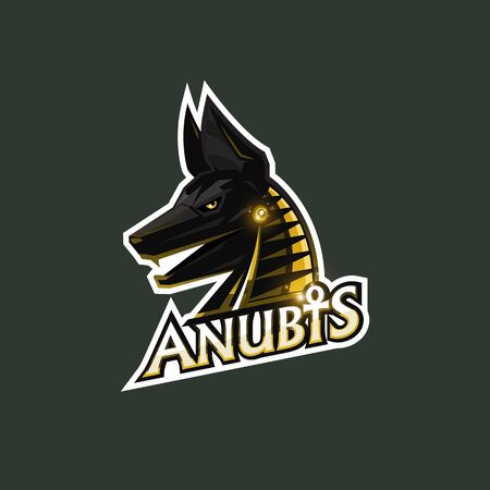anubis esport logo for sport team and club designのイラスト素材